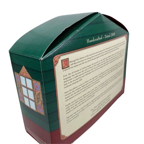 Hallmark 2001 Lettera Globus & Mrs Claus Ornament Club Set – 3 Pieces w/Box - Picture 6 of 10